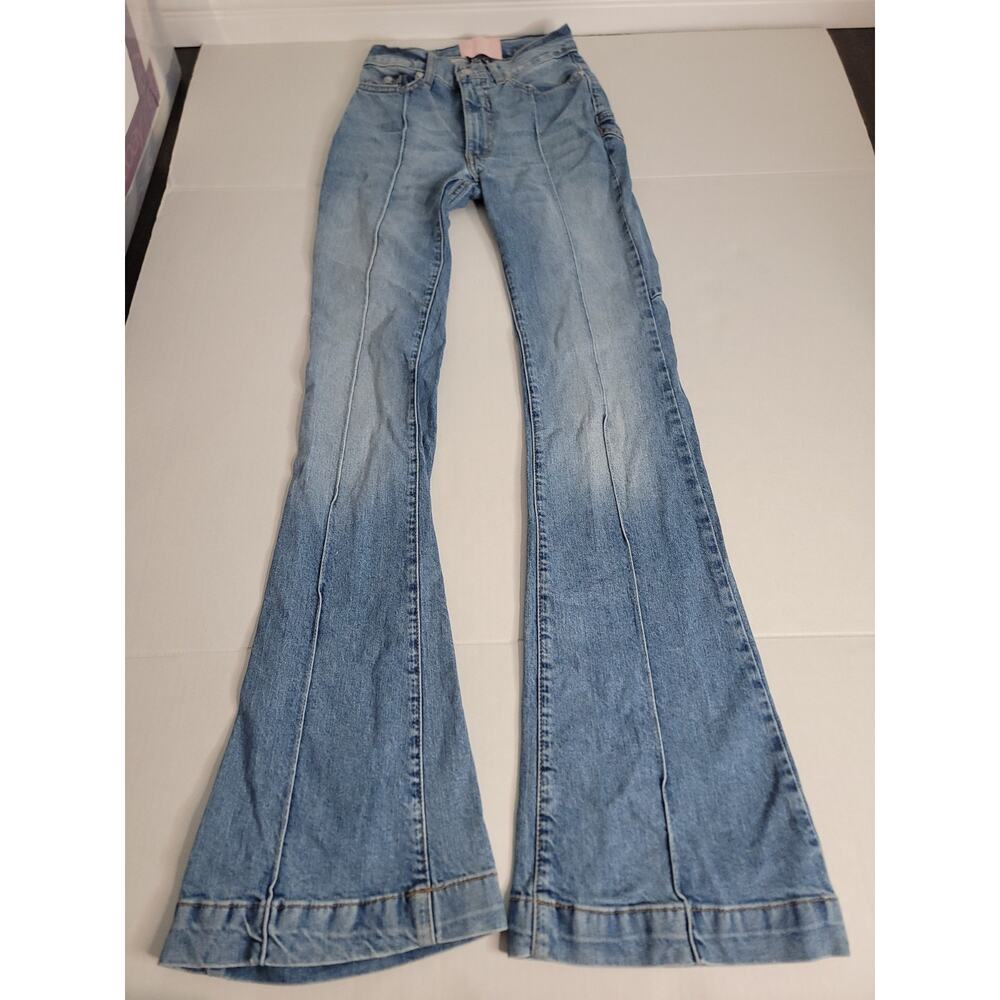 Revice Venus Star Flare Denim Jeans 24x33 High Rise Bell Bottom Retro Y2K USA - Picture 3 of 12